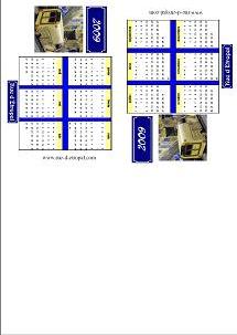 Rue d'�tropal 2009 calendar (folded card) - French