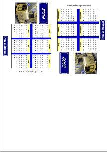 Rue d'�tropal 2009 calendar (folded card)