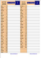 Rue d'�tropal 2009 calendar (6 page) - French