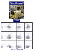Rue d'�tropal 2009 calendar (A5 portrait) - French