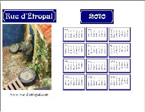 Rue d'�tropal 2010 calendar (A4 landscape) - French