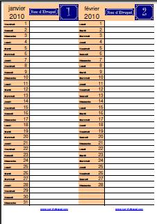 Rue d'�tropal 2010 calendar (6 page) - French