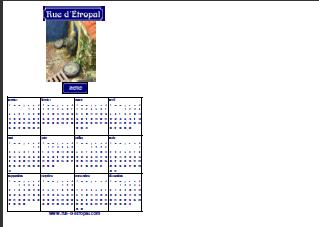 Rue d'�tropal 2010 calendar (A5 portrait) - French