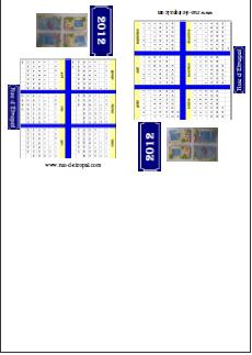 Rue d'�tropal 2012 calendar (folded card) - French