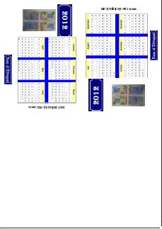 Rue d'�tropal 2012 calendar (folded card)