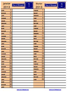 Rue d'�tropal 2013 calendar (6 page) - French