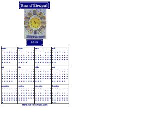Rue d'�tropal 2013 calendar (A5 portrait) - French