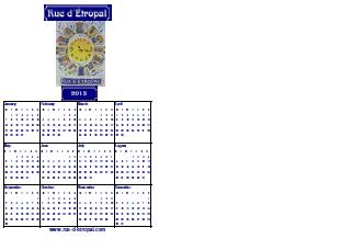 Rue d'�tropal 2013 calendar (A5 portrait)