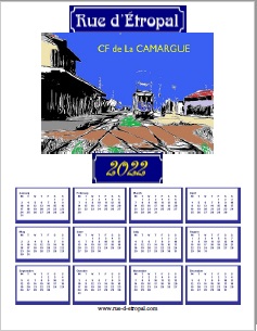 Rue d'tropal 2022 calendar (A4 portrait) - French