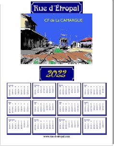 Rue d'tropal 2022 calendar (A4 portrait)