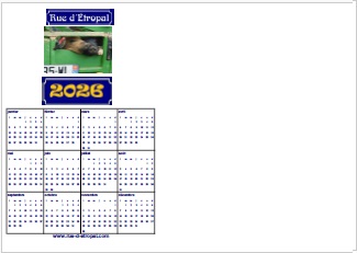 Rue d'�tropal 2026 calendar (A5 portrait) - French